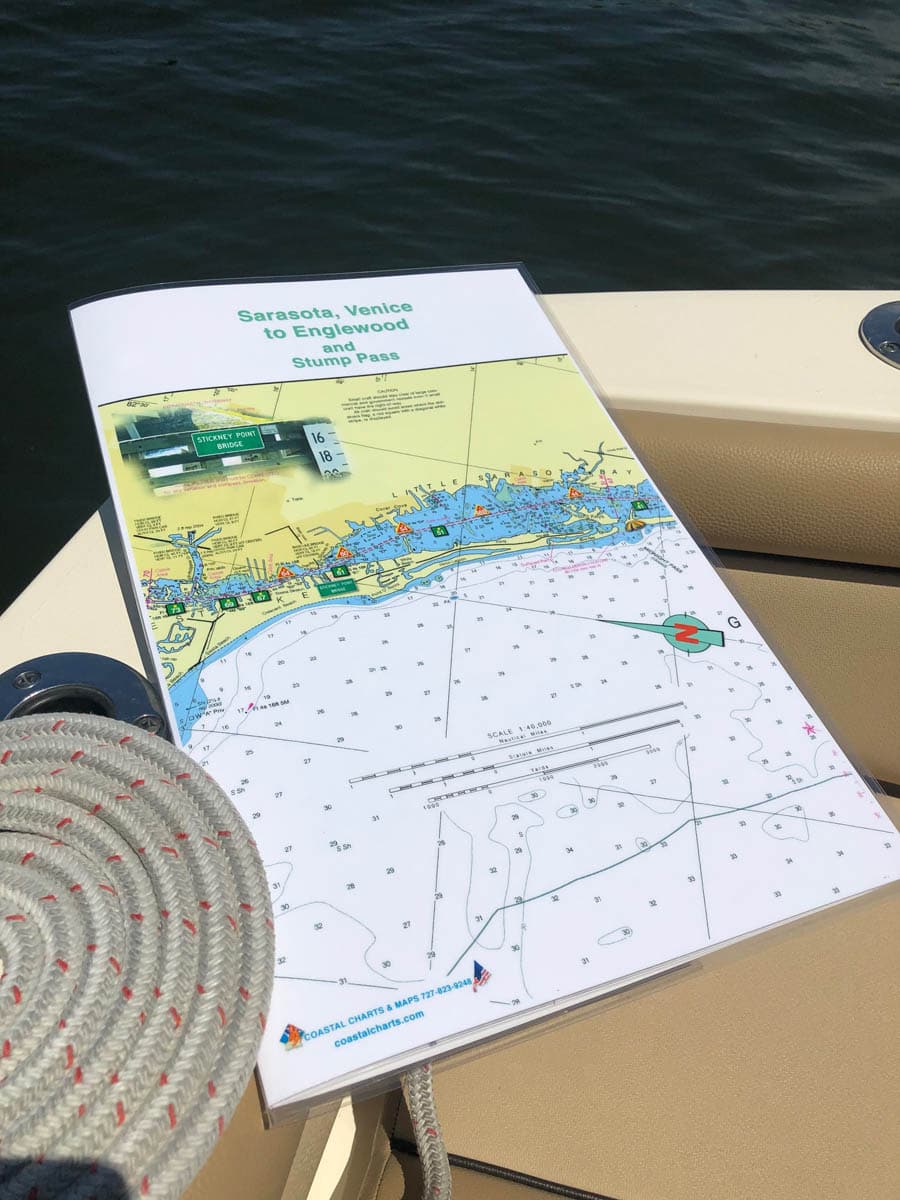 Sarasota, Venice to Englewood and Stump Pass Nautical Charts