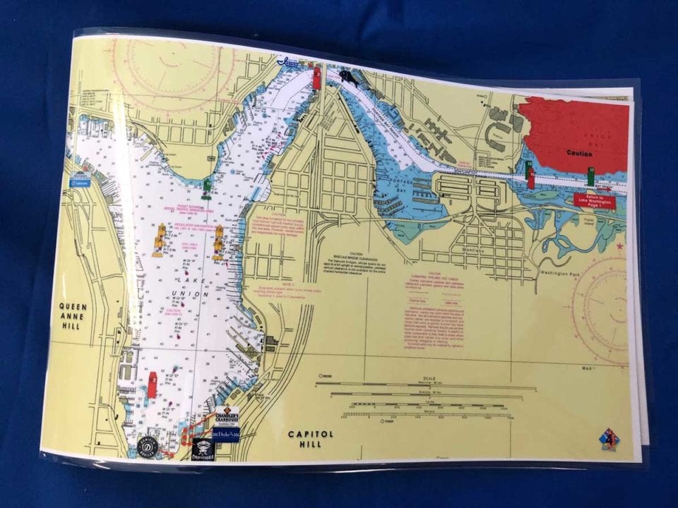 Lake Washington and Lake Union Nautical Chart